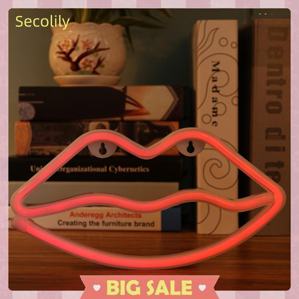 Đèn Led Neon Hình Đôi Môi Trang Trí Phòng Cho Bé