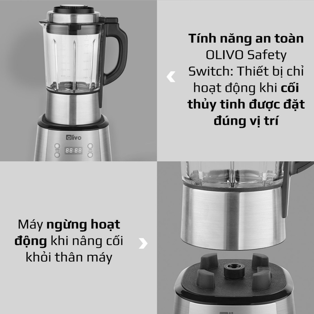 Máy làm sữa hạt siêu mịn OLIVO X20 - thương hiệu Mỹ hàng chính hãng