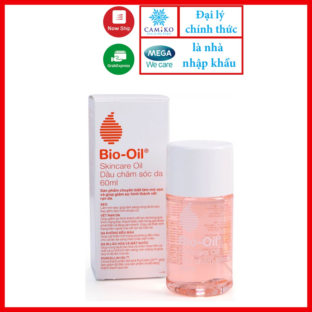 [Tặng Lotion Palmer's] Bio oil 60ml dầu dưỡng da giảm rạn, ngừa thâm, mờ sẹo