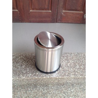 THÙNG RÁC INOX TRÒN NẮP LẬT