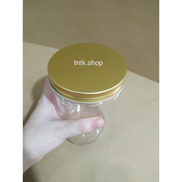 Hủ nhựa PET nắp Nhôm VÀNG các size 250ml, 600ml, 700ml, 750ml, 800ml, 1000ml, 1200ml, 1500ml
