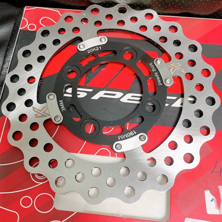 [NEW 100%] Đĩa Thắng Trước Kingspeed 190mm gắn xe VARIO xuống Mâm 4 lỗ - Không Cần Pát, Không Độ Chế