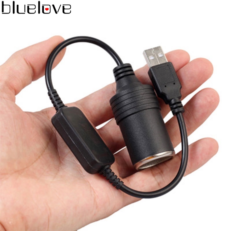 Bộ Chuyển Đổi Bật Lửa USB 5V-12V Có Cáp Chuyển Đổi Phù Hợp Cho Xe Hơi