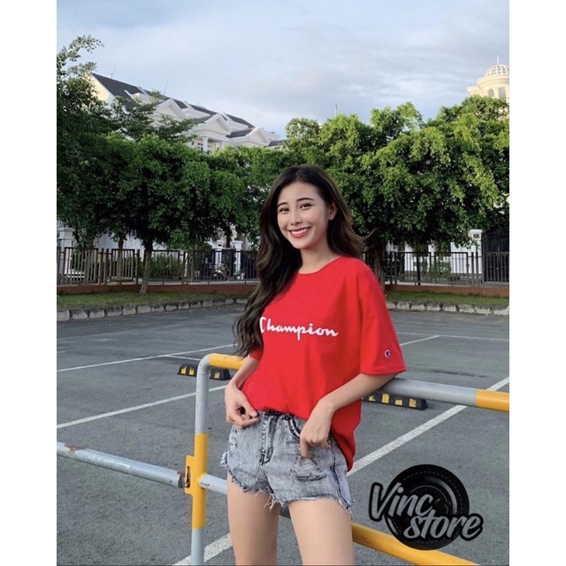 Áo thun CHAMPION Printed Logo tagless unisex Chính Hãng
