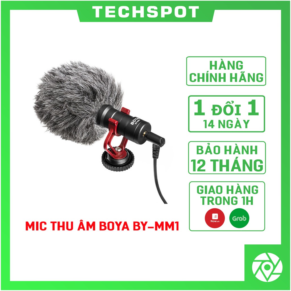 MIC Thu Âm BOYA BY-MM1 Chính hãng Cho Máy Ảnh DSLR, Mirroless, Smartphone -dc3659