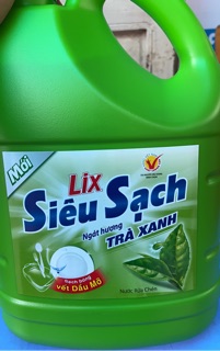 Nước Rửa Chén Lix Trà Xanh 3.6kg-4kg