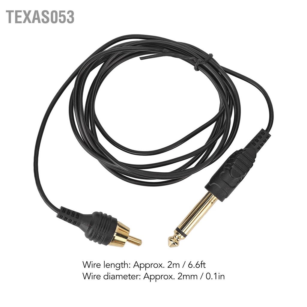 Hàng Sẵn Dây Cáp RCA Cho Máy Xăm Hình 2m siêu mỏng 2mm loại tốt【Texas053】