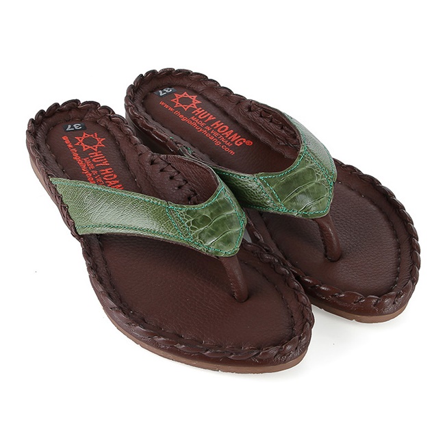 Dép nữ da đà điểu nhiều loại nhiều màu HP7409-10-11-12