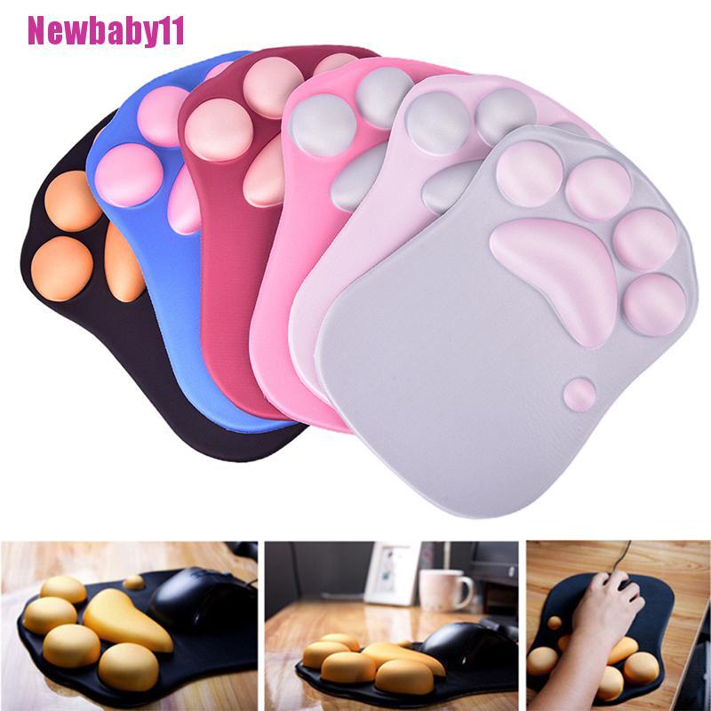 Đệm Lót Chuột Bằng Silicone Gel Mềm Hình Dấu Chân Mèo Cho Bé Sơ Sinh 11