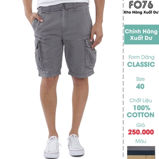 Quần Short Kaki Nam Túi Hộp Vải Cotton Hàng Xuất Dư Chính Hãng FO76SHOP