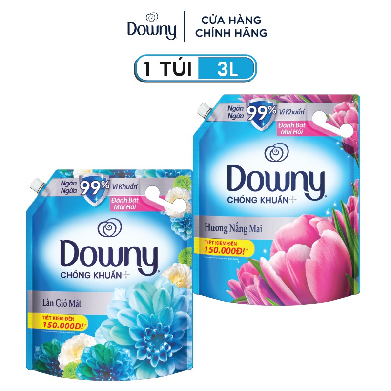 Nước Xả Vải Downy Nhiều Mùi Hương Túi 3L