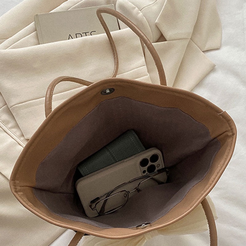 Túi cói đeo vai YADOU đính nơ thời trang xinh xắn cho nữ