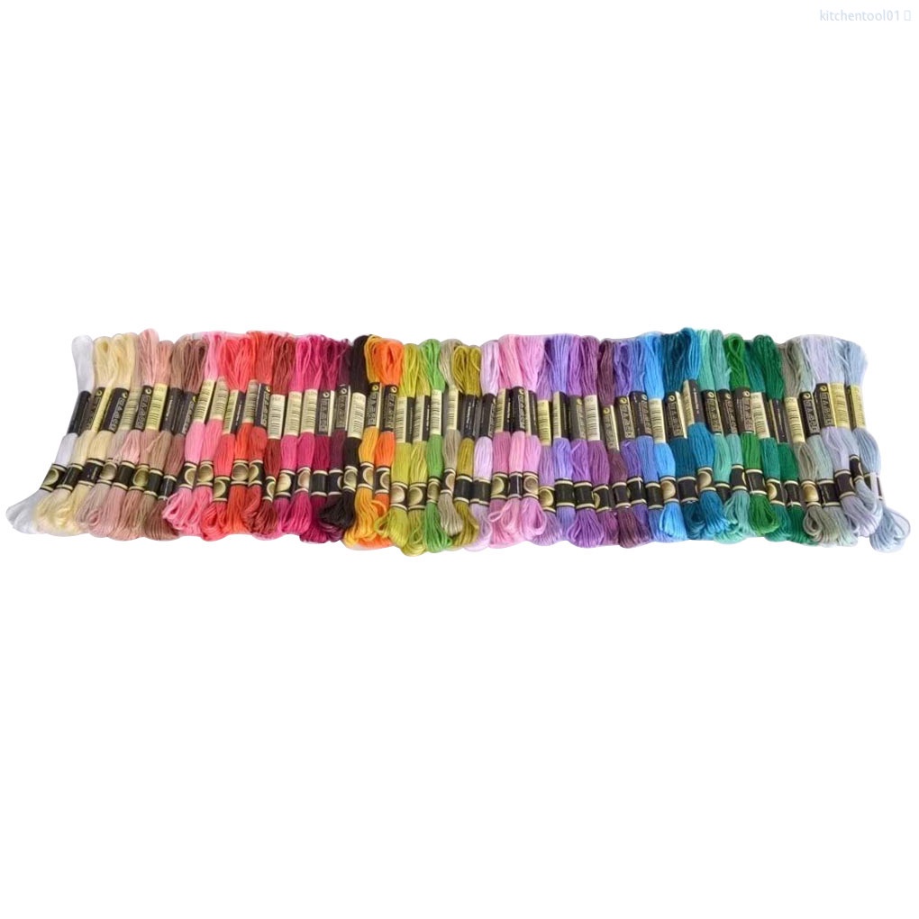 Bộ 50 chỉ thêu 6 màu chất liệu polyester cotton