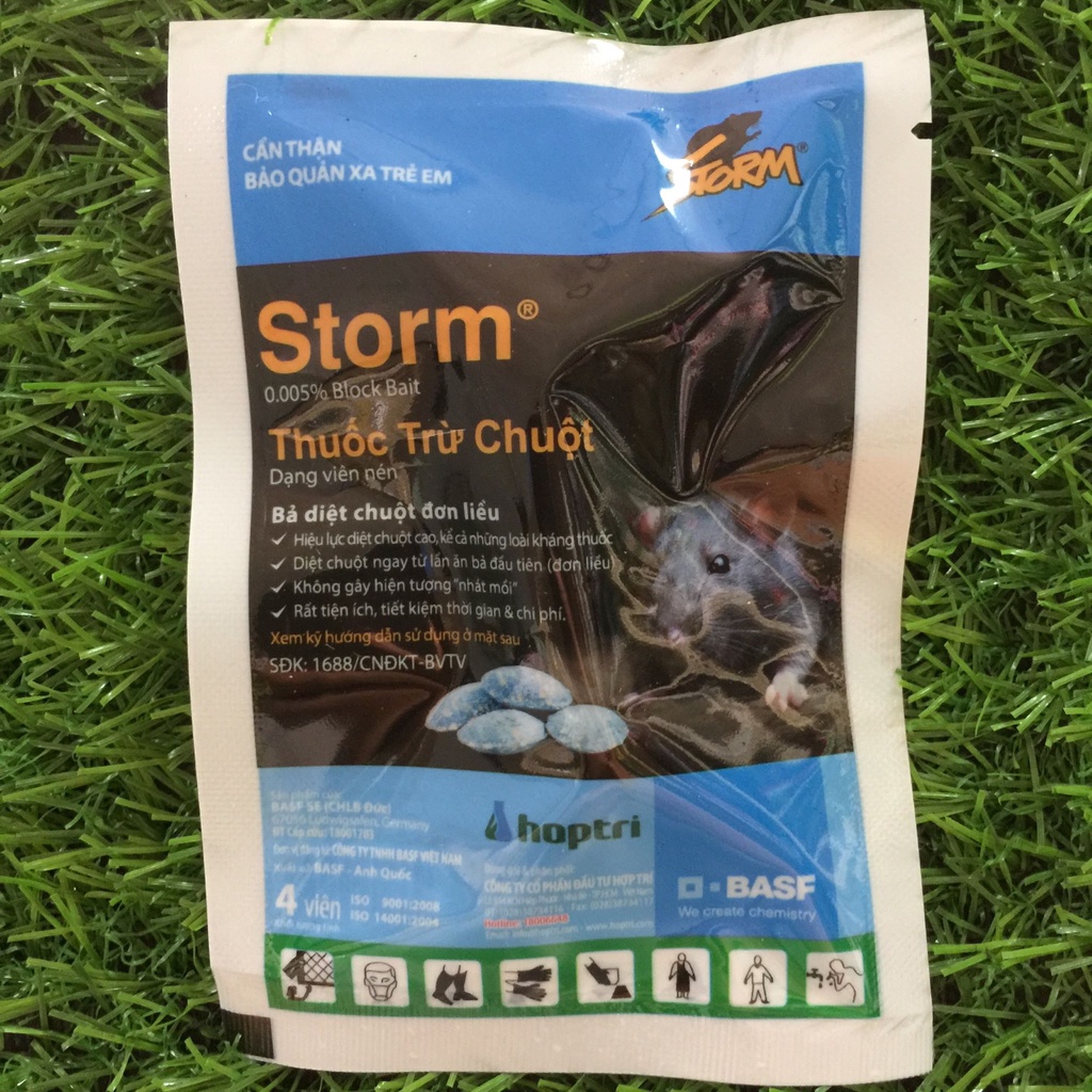 Thuốc trừ chuột STORM bả diệt chuột đơn liều hoptri 20 viên