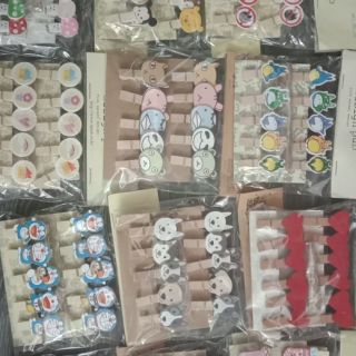 Kẹp ảnh gỗ hình và dây thừng treo tranh ảnh vi 10 chiếc