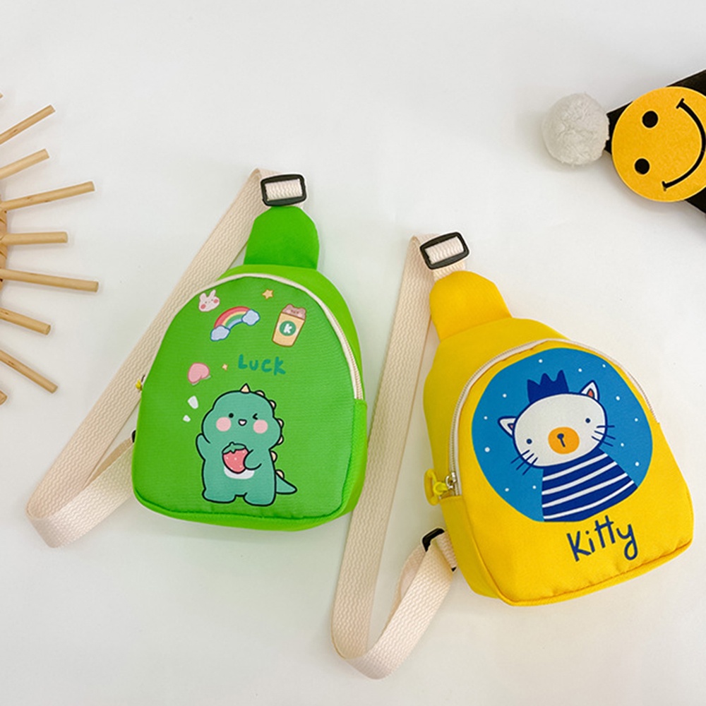 Túi Đeo Chéo Ngực In Họa Tiết Hoạt Hình SpongeBob Dễ Thương Cho Bé Trai + Gái