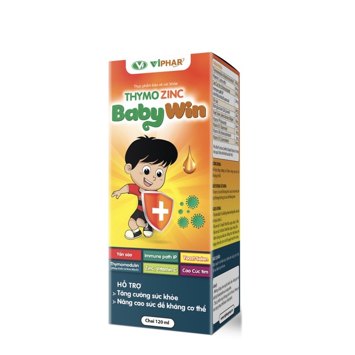 HỖ TRỢ TĂNG CƯỜNG SỨC KHOẺ NÂNG CAO SỨC ĐỀ KHÁNG THYMOZINC BABYWIN CHAI 120ML