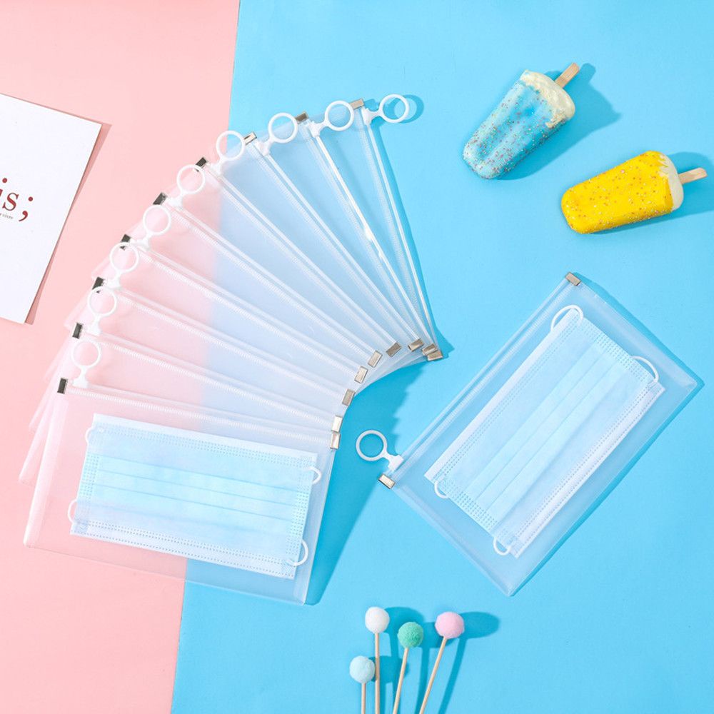Túi đựng bảo vệ khẩu trang làm từ nhựa trong suốt chống bụi sử dụng tiện lợi