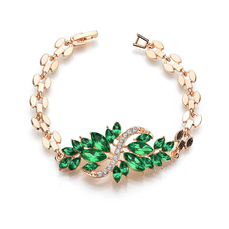 Crystal Charm Wristband Women Bracelets For Women Jewelry Rhinestone Gold Color
