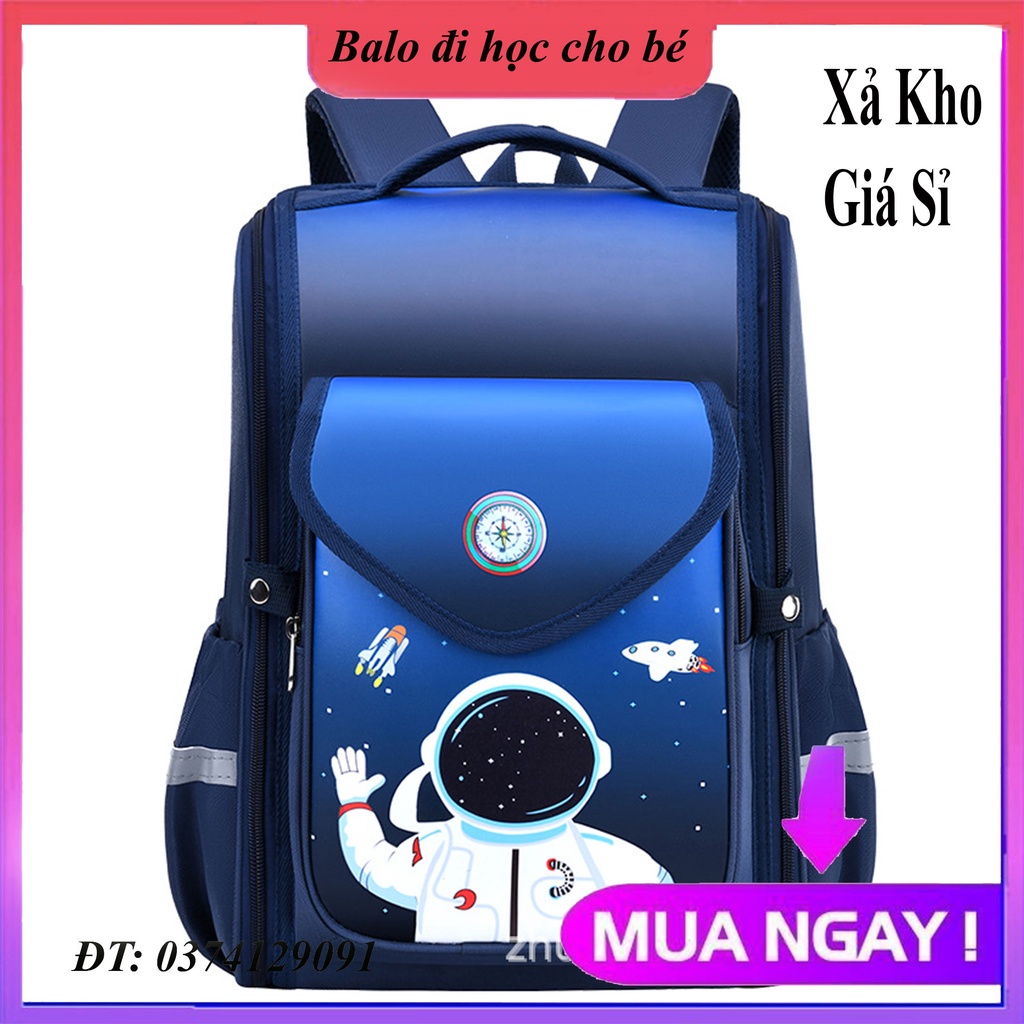 [Xả kho] Balo hình hộp chống gù lưng thiết kế theo dáng bảo vệ cột sống bé, Balo in 3D nổi cho bé trai từ lớp 1- lớp 4