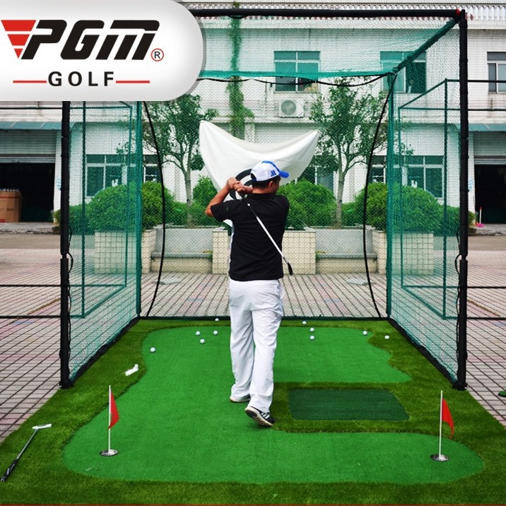 Full-Bộ tập Golf PGM-3Mx5M: Khung lưới + Thảm tập + Khay bóng, Chính hãng, chất lượng tốt.