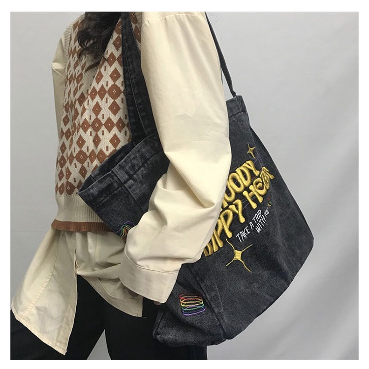 Túi Xách Tote Vải denim Cỡ Lớn Thời Trang Nữ