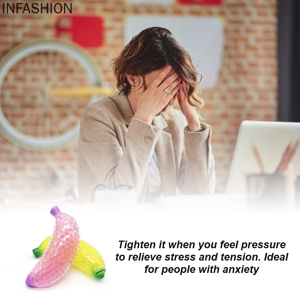 Đồ chơi bóp mềm giúp giải tỏa căng thẳng hình trái chuối làm từ silicon