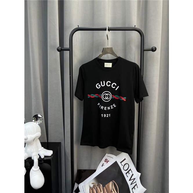 Áo Thun Ngắn Tay Cổ Tròn In Chữ Mới Mùa Hè Gucc1 2022 Dành Cho Nam S-4XL