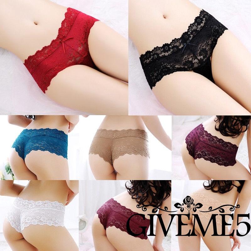 Quần lót thiết kế ren màu trơn gợi cảm cho nữ