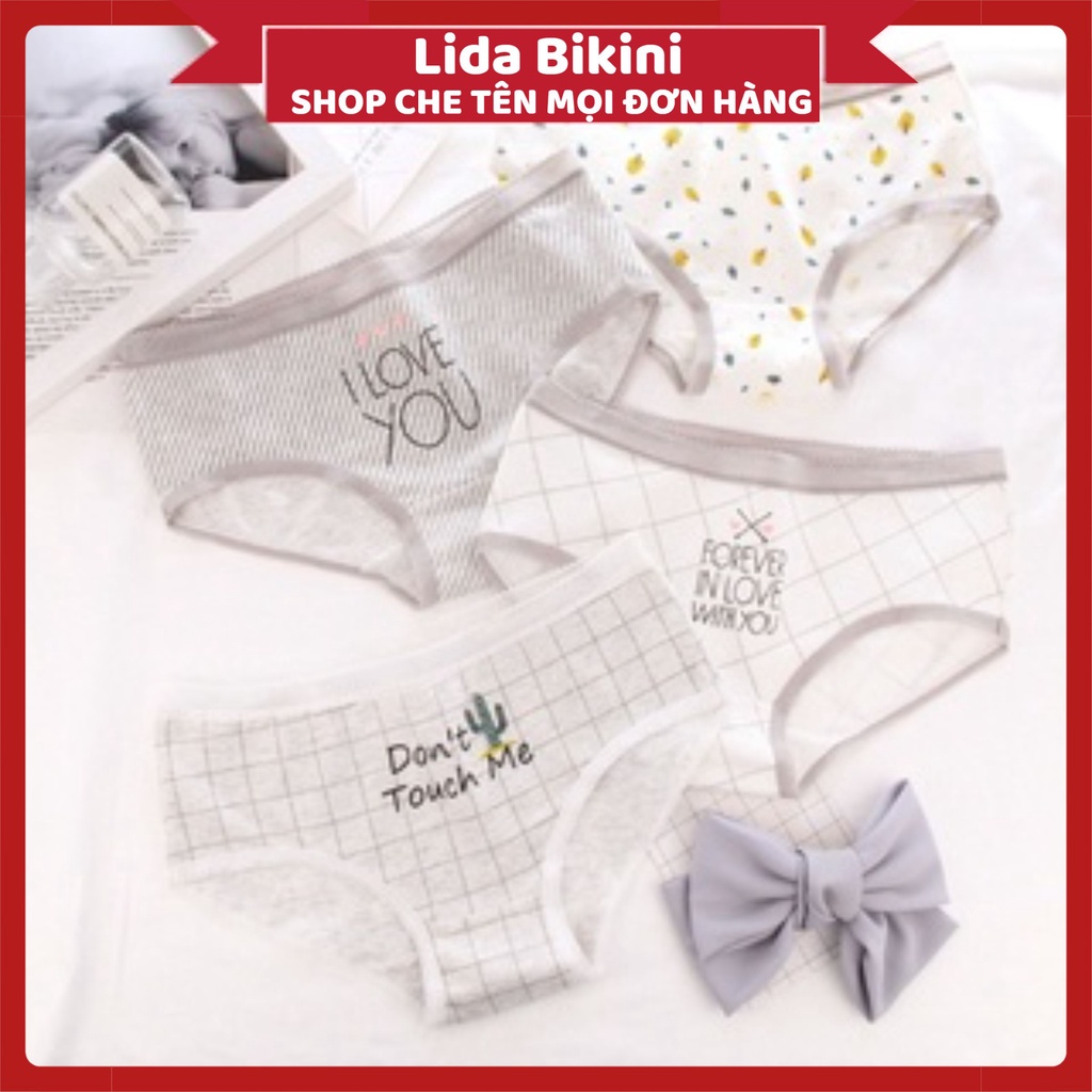 Quần Lót Nữ - Quần Lót Nữ Cotton co dãn thoáng mát hình mèo dễ thương DAN STORE MÃ 3126
