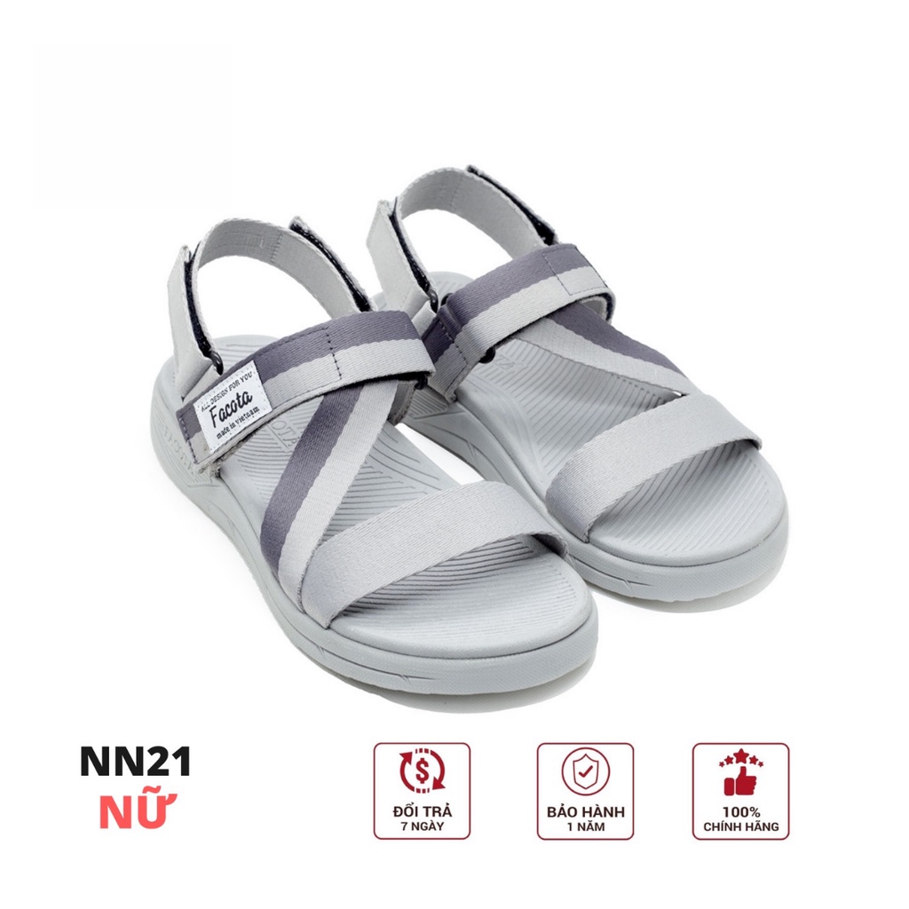 FACOTA | Giày dép sandal nam, nữ Unisex thể thao xám bạc đi học, đi chơi NN11