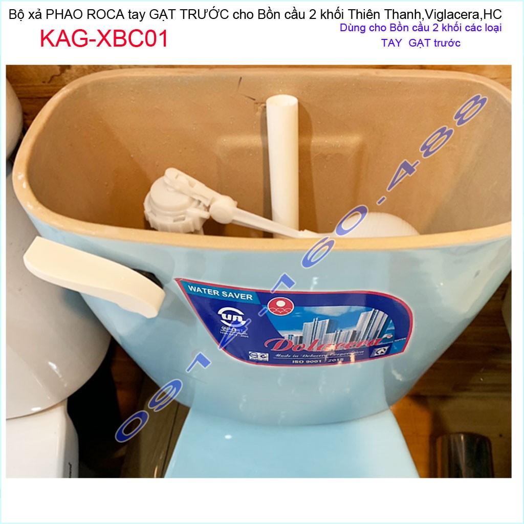 Bộ xả cầu gạt phổ thông 2 khối KAG-XBC01 trọn bộ best sales the toilet flush bộ xả cầu gạt xả mạnh thoát nước nhanh