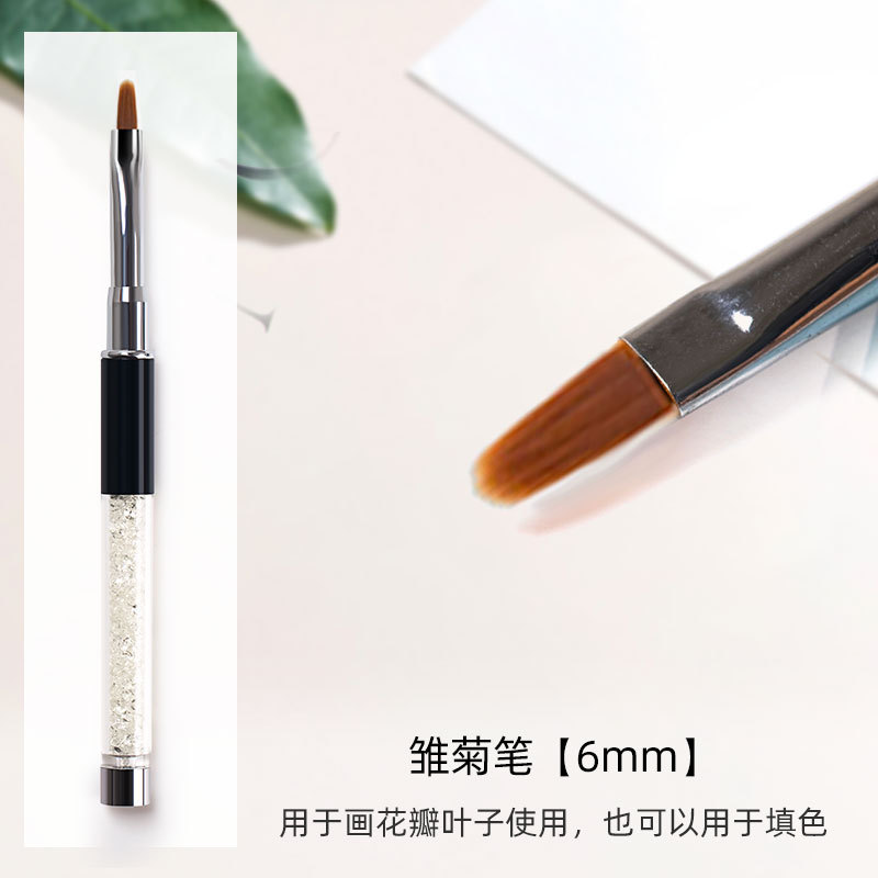 Bộ cọ vẽ móng tay chạm khắc tinh thể bút vẽ Nail Brush Set Crystal Carved Nail Painting line Pen