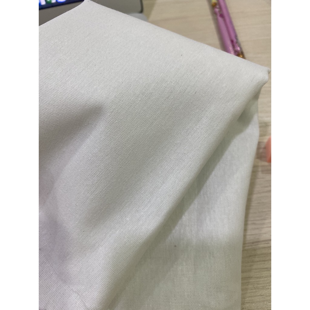 Vải phin trắng 100% cotton giá xuất xưởng khổ 80cm