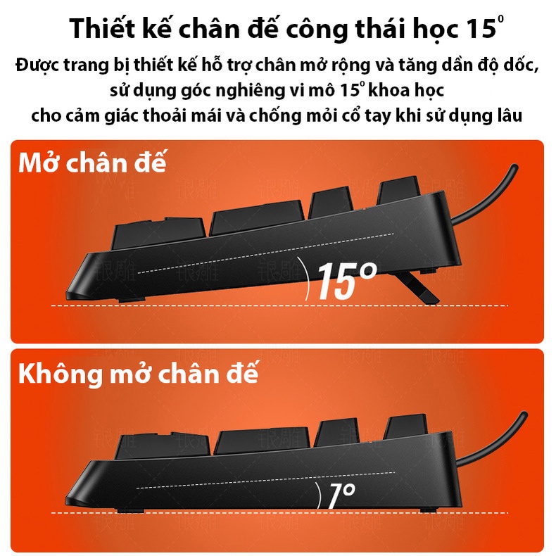Bàn phím cơ gaming Latope bàn phím máy tính laptop chuyên game có dây Full Led K300