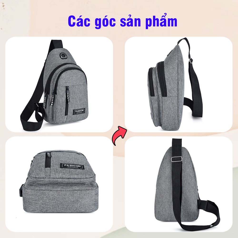Túi Đeo Chéo Nam Nữ Thời Trang Đi Chơi Du Lịch Đi học Túi Unisex