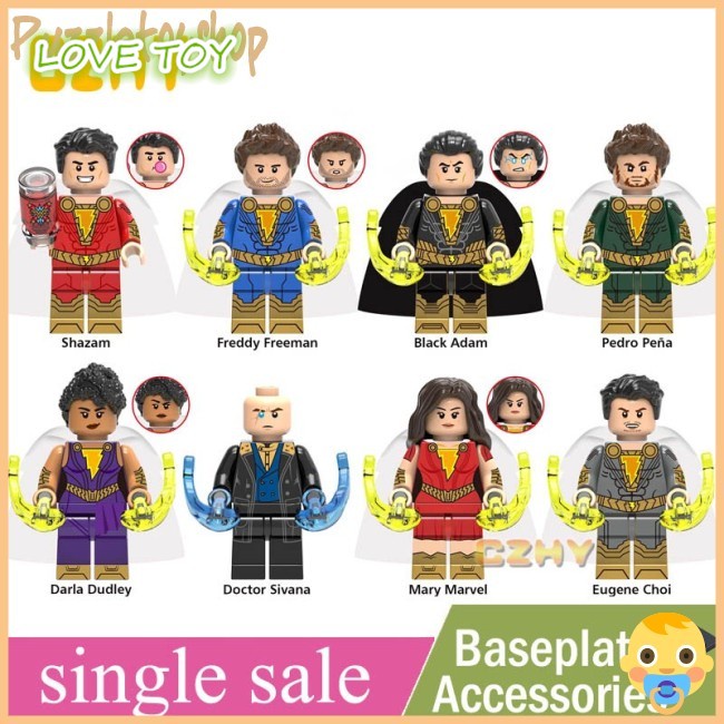 Set mô hình lắp ráp nhân vật siêu anh hùng Nkodok Shazam Freddy đồ chơi siêu độc đáo X0247