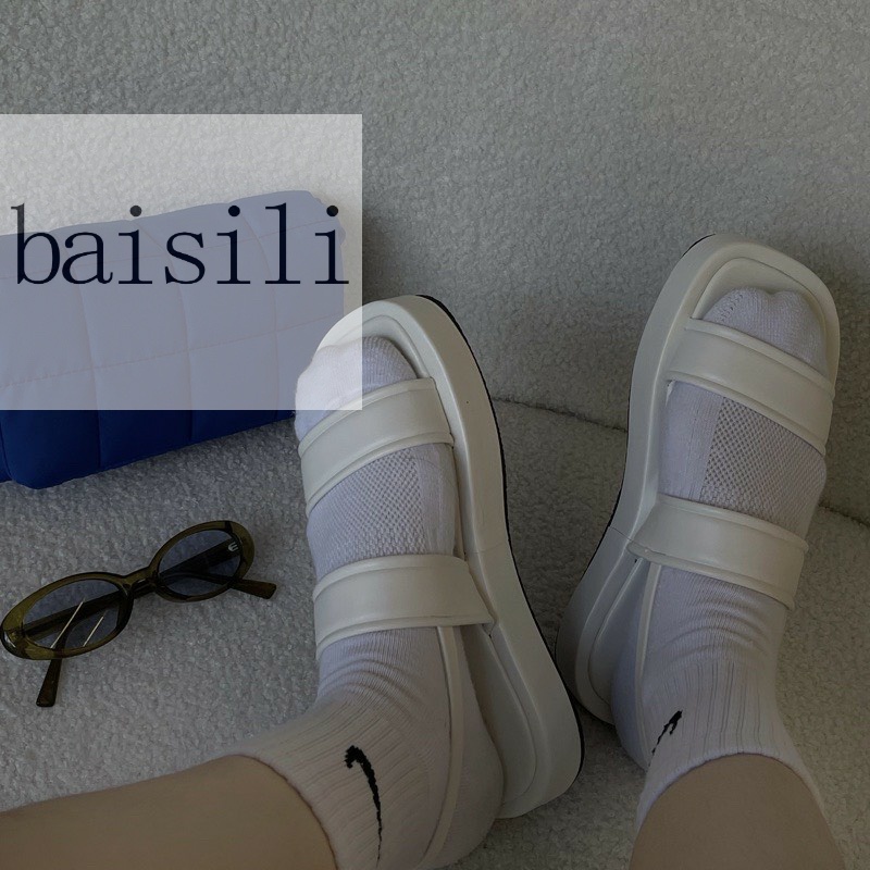 SANDAL NỮ BAISILI - GIÀY THỜI TRANG PHONG CÁCH XUỒNG HAI QUAI NGANG ĐẾ BẰNG NỮ TÍNH BS220515