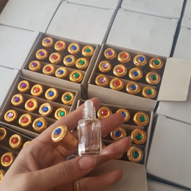 Combo 50 vỏ chai lăn 5ml - chai bi lăn chiết tinh dầu dubai