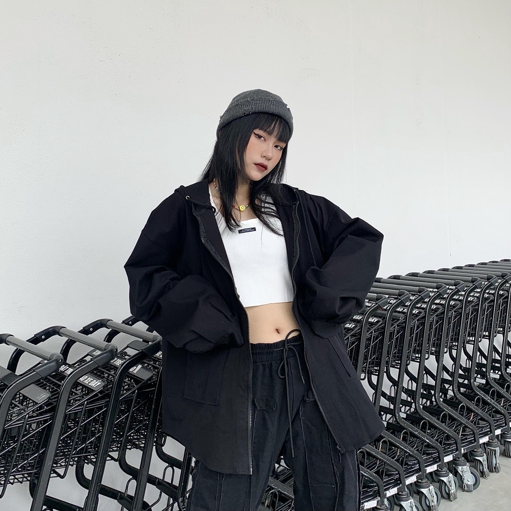 Áo khoác kaki form rộng nam nữ 4M OFFICIAL, Áo kaki form rộng unisex nam nữ