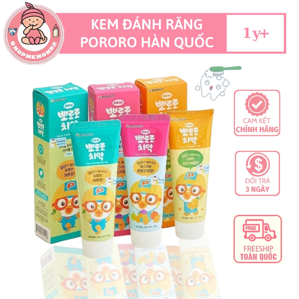 Kem đánh răng Pororo Hàn quốc 90gr cho bé