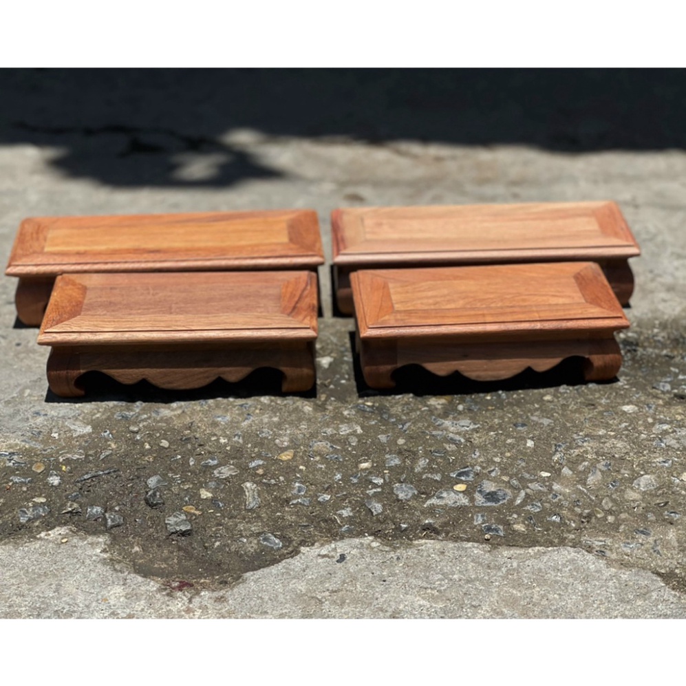 Đế Đôn dài chữ nhật gỗ hương kê đồ đặc biệt sâu 13cm Cao 6