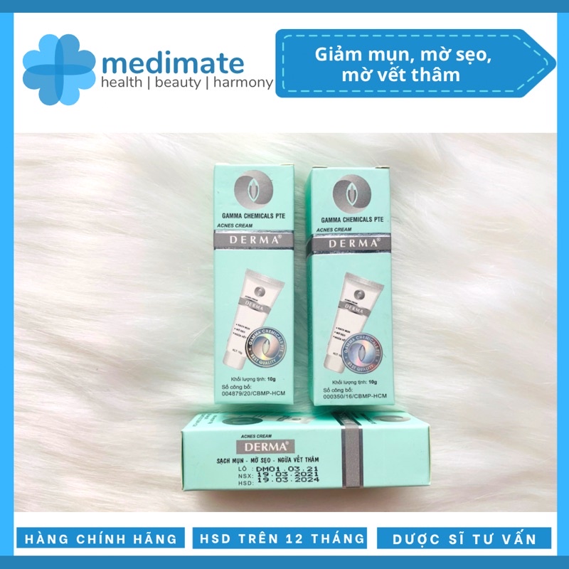 Kem giảm mụn Derma Acnes Cream giảm mụn, mờ thâm (tuýp 10g)