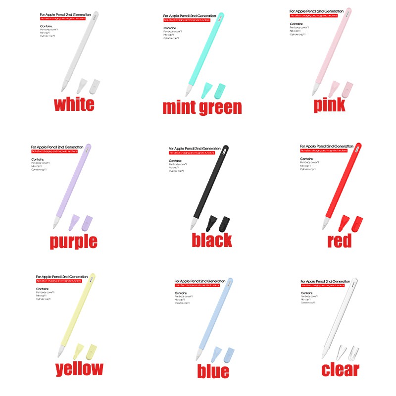 New Soft Silicon Case For Apple Pencil 2 Ultra thin Cases For iPad 2nd Generation Tablet Touch Pen Protective Cover