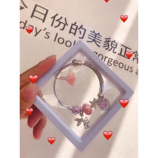 Lắc tay charm mạ bạc hót hít siêu dễ thương