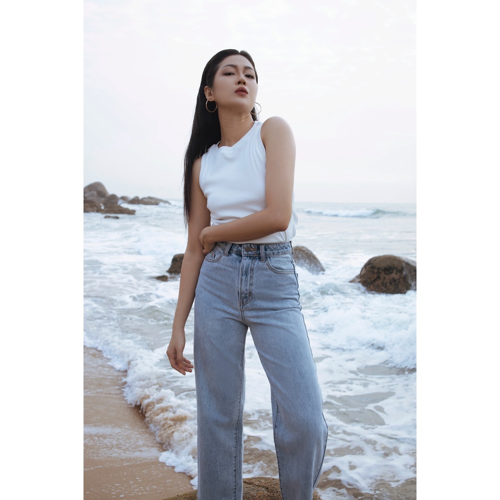 Quần Jeans Ống Rộng Nữ - Loose Blue - Hashtagem ( mã LSJ.5 )