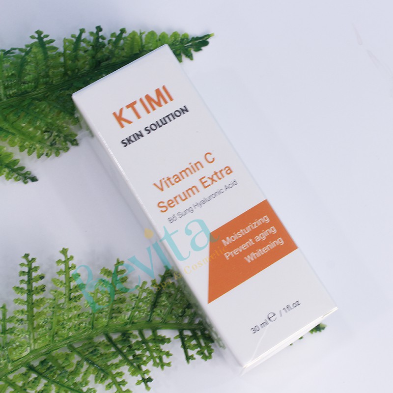 Serum dưỡng trắng KTIMI Vitamin C Serum 30ml, serum trắng da mờ thâm đều màu da - Bevita