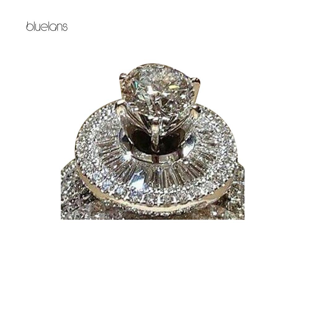 Bộ 2 Nhẫn Đính Đá Thời Trang Cho Nữ