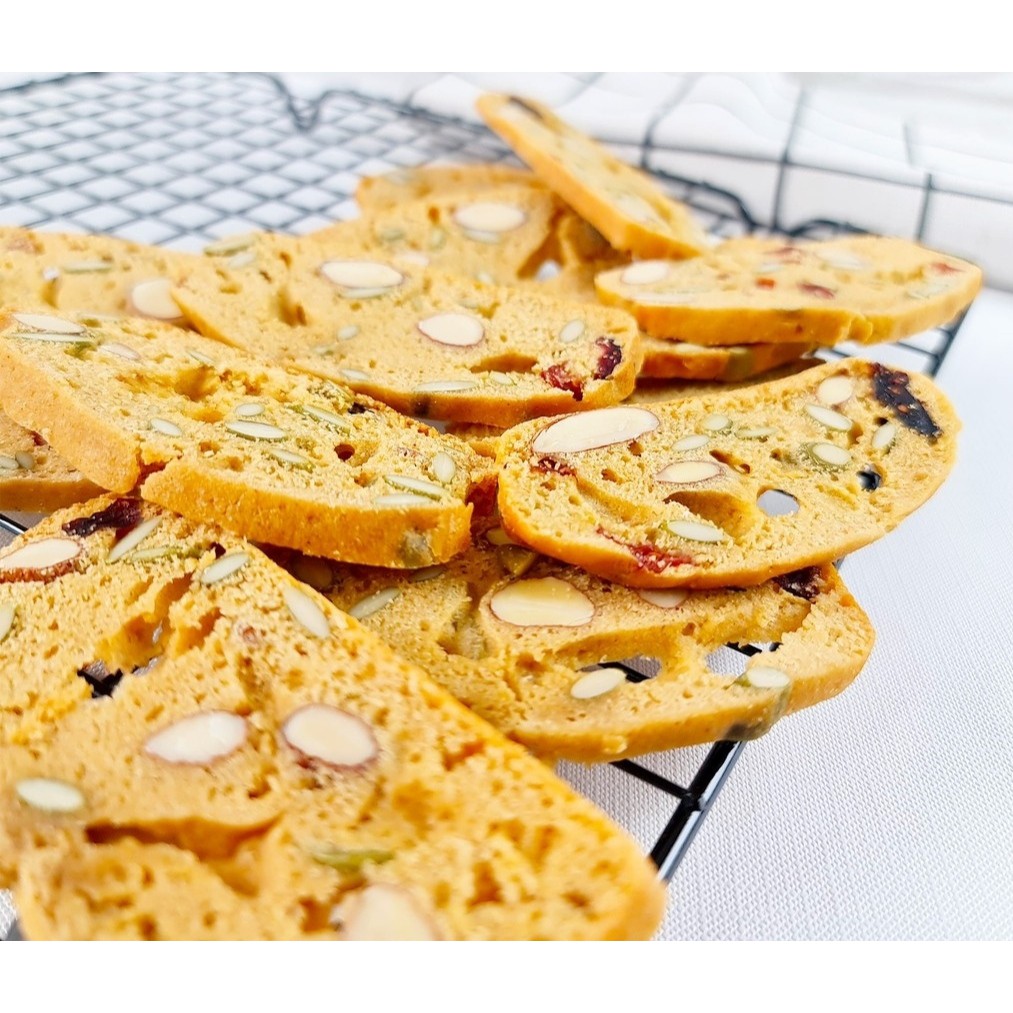 (Freeship) Bánh BISCOTTI Healthy Vị Vani Cam Túi 100g - Ngũ Cốc Ăn Kiêng Không Đường