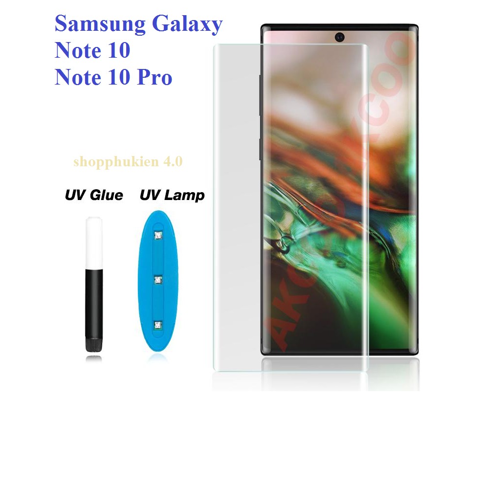 Rẻ Vô Địch Dán cường lực Full màn hình keo UV Hiệu Lito Cao cấp Samsung note 10 / note 10 pro / Note 10 +